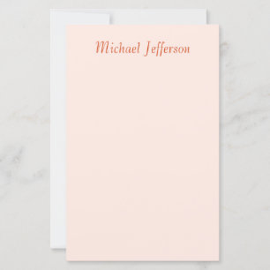Handwriting Script Name Elegant Plain Paper Sheet