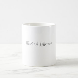 Handwriting Script Name Elegant Plain Simple Coffee Mug