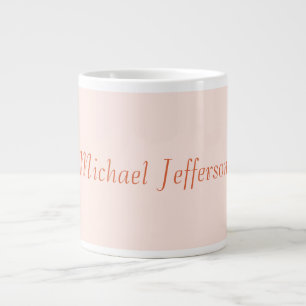 Handwriting Script Name Elegant Plain Simple Large Coffee Mug