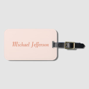 Handwriting Script Name Elegant Plain Simple Luggage Tag