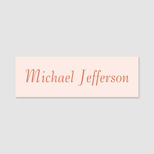 Handwriting Script Name Elegant Plain Simple Tag (Front)