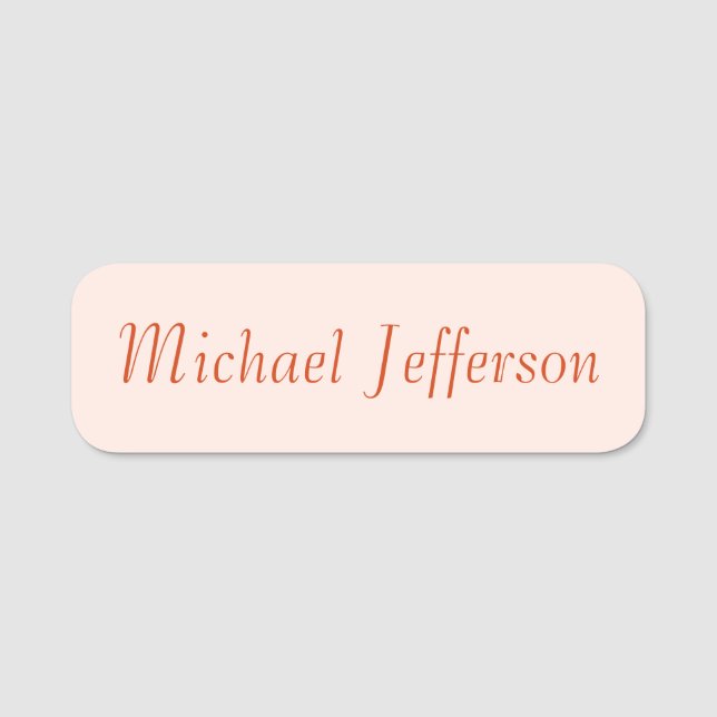 Handwriting Script Name Elegant Plain Simple Tag (Front)