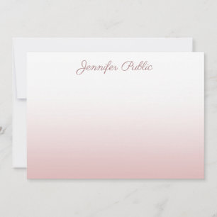 Handwriting Script Name Elegant Rose Gold Template