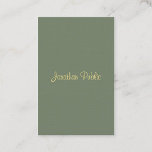 Handwriting Script Name Professional Luxurious Business Card