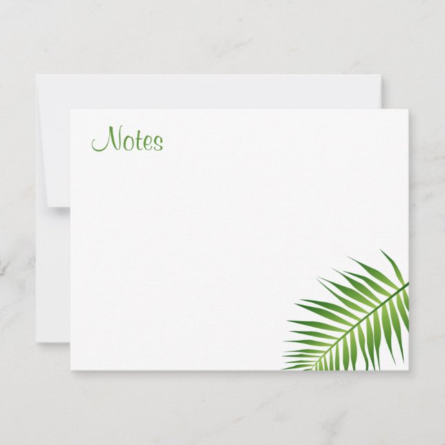 Handwriting Script Palm Leaves Template Floral (Front)
