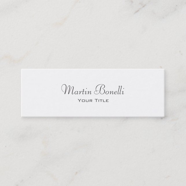 Handwriting Script Simple Trendy Business Card (Front)