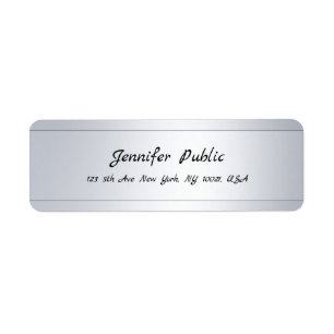Handwriting Script Text Modern Silver Template