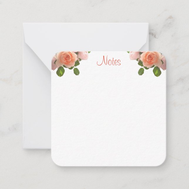 Handwriting Script Watercolor Roses Template (Front)