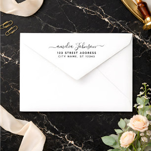 Handwriting Style Personalised Name & Address      Self-inking Stamp