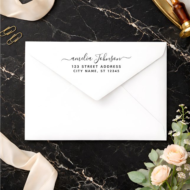 Handwriting Style Personalised Name & Address      Self-inking Stamp (Creator Uploaded)