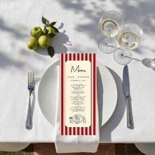 Handwriting Typography Retro Wedding Menu