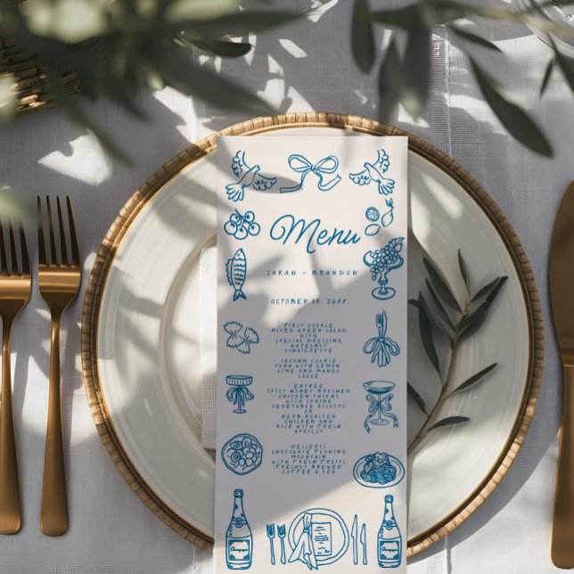 Handwriting Typography Retro Wedding Menu (Creator Uploaded)