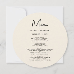 Handwriting Typography Retro Wedding Menu Invitation