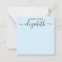 Handwritten A Note From Script Name Light Blue