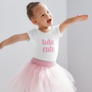 Handwritten Aesthetic Pink Tutu Cute Baby Girl Bodysuit