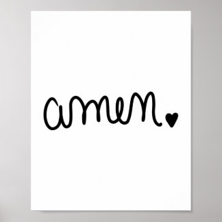 Handwritten Amen Poster