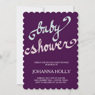 handwritten baby shower invitation