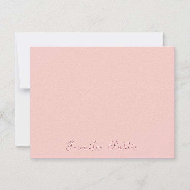 Handwritten Blush Pink Modern Template Elegant (Front)