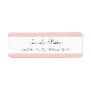 Handwritten Blush Pink White Minimalist Template