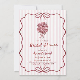 Handwritten bouquet of flowers Bridal Shower Invitation