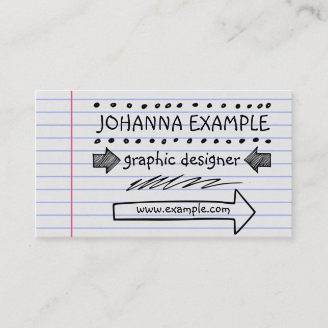 Handwritten Business Card (Front)