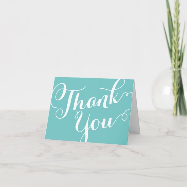 Handwritten Calligraphy Thank You Note Card (Front)
