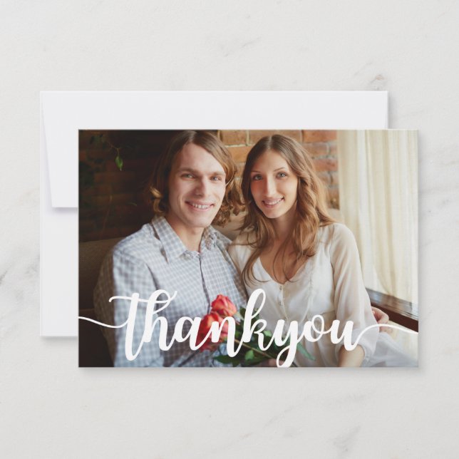 Handwritten Chic Wedding Thank You Cards (Front)