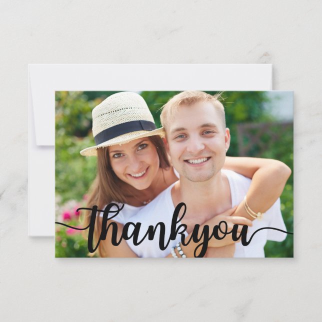 Handwritten Chic Wedding Thank You Cards (Front)