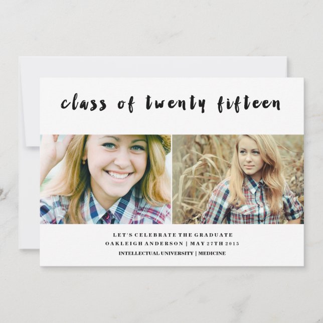 Handwritten | Class of 2015 Grad Announcement (Front)