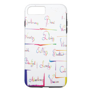 Handwritten Colourful Positive Inspirational words Case-Mate iPhone Case