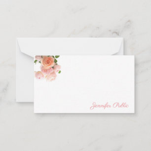 Handwritten Creative Watercolor Roses Pastel Colou Card