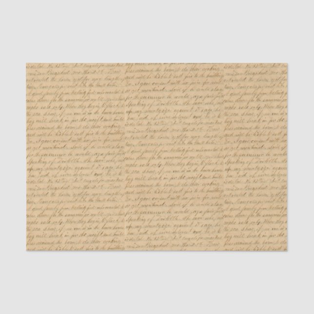 Handwritten Cursive Script Tissue Paper (Front)