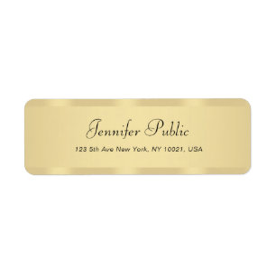 Handwritten Elegant Modern Faux Gold Hand Script