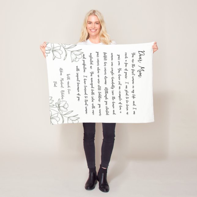 handwritten  fleece blanket (In Situ)