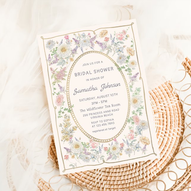 Handwritten Floral Bridal Shower Invitation (Creator Uploaded)