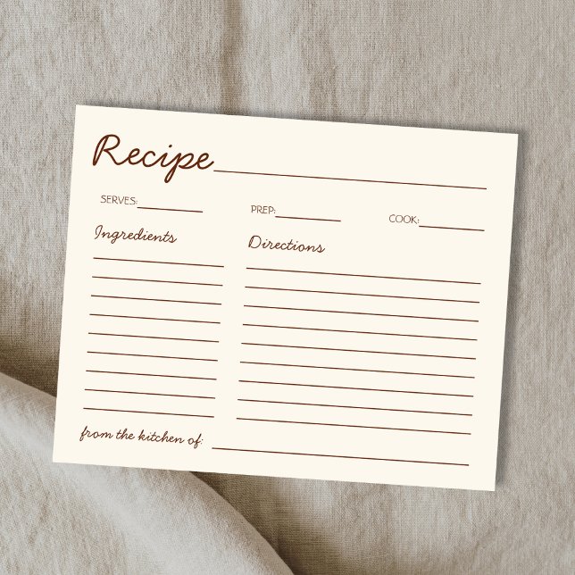 Handwritten Font Brown Recipe For The Bride (Handwritten Font Brown Recipe For The Bride)