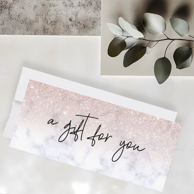 Handwritten Gift Certificate Marble Rose Gold (Creator Uploaded)