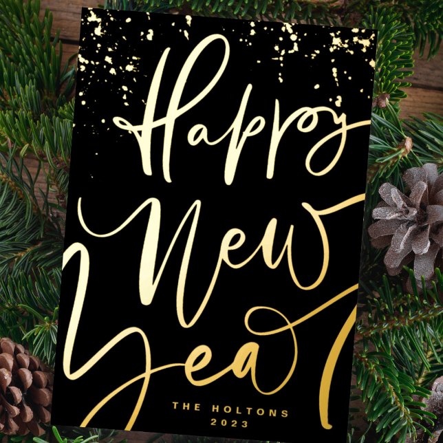 HANDWRITTEN GOLD HAPPY NEW YEAR 2023 (Creator Uploaded)