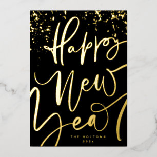 HANDWRITTEN GOLD HAPPY NEW YEAR 2023