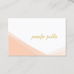 Handwritten Gold Script Name Professional Elegant Business Card