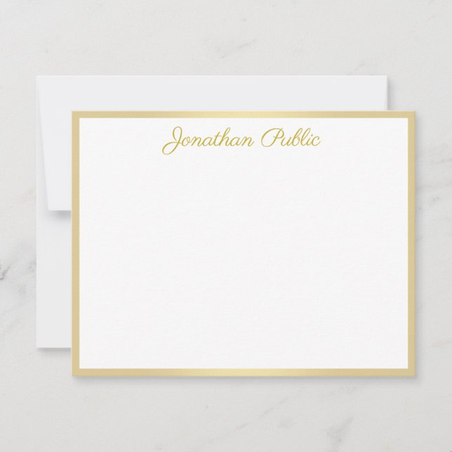 Handwritten Gold Script Text Personalised Template (Front)