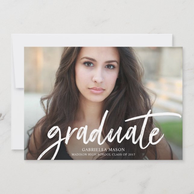 Handwritten Graduate Graduation Announcement (Front)