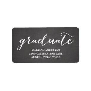 Handwritten Graduation Address Label