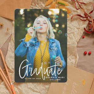 Handwritten Headline Graduation Invitation