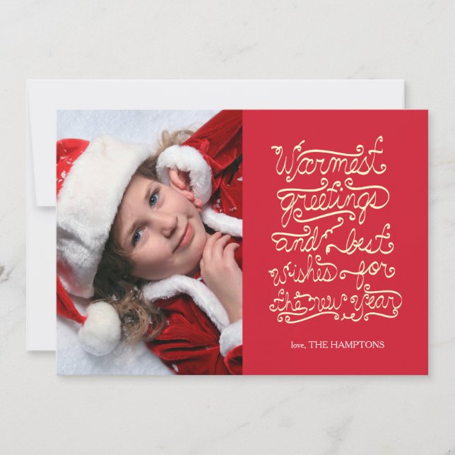 handwritten holiday greetings card (Front)