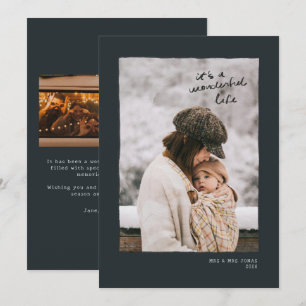 Handwritten It's a Wonderful Life Typewriter Holiday Card