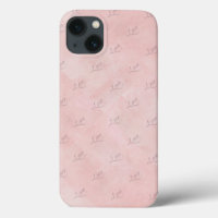 Handwritten LOVE on Faded Pink Background