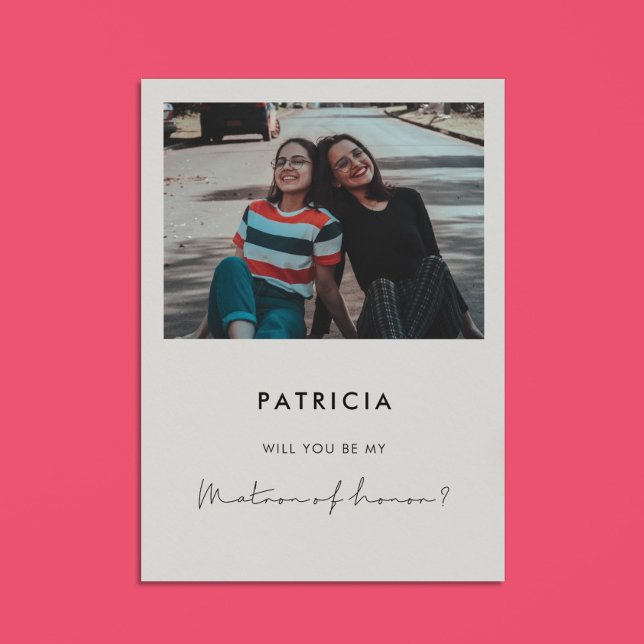 Handwritten Matron of Honour proposal card (Creator Uploaded)