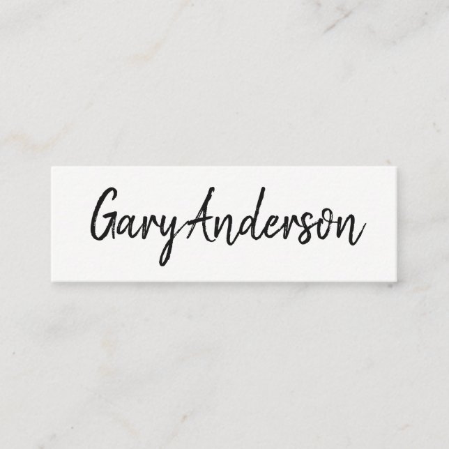 Handwritten Mini Business Card (Front)
