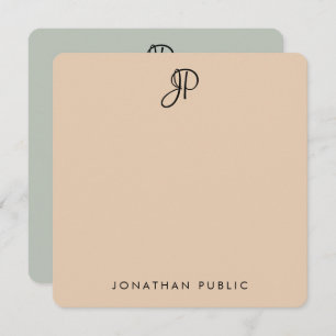 Handwritten Monogrammed Template Elegant Colours